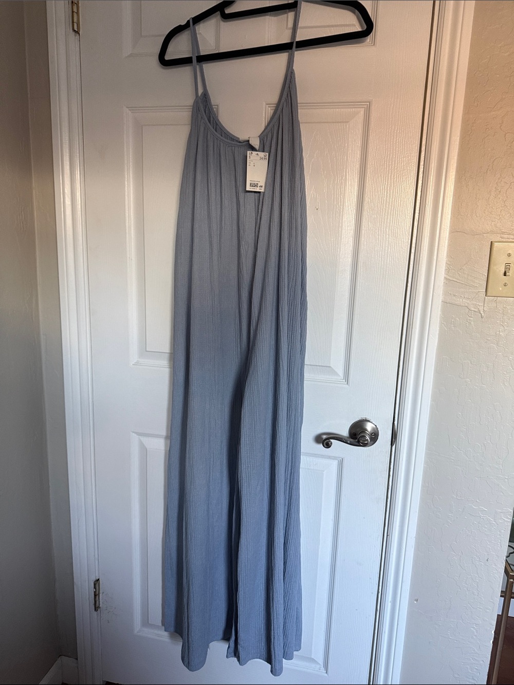H&M size Large Light Blue Sleeveless Wide-Leg Jumpsuit MWT